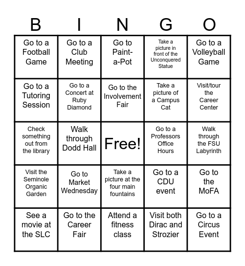 Engage 100 Bingo! Bingo Card