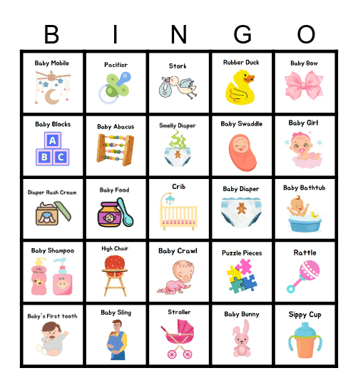 Baby Bingo Card