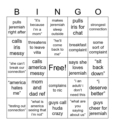 hurricane huda 2025 Bingo Card