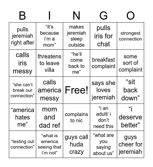 hurricane huda 2025 Bingo Card