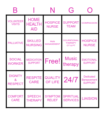 ROZE ROOM Bingo Card