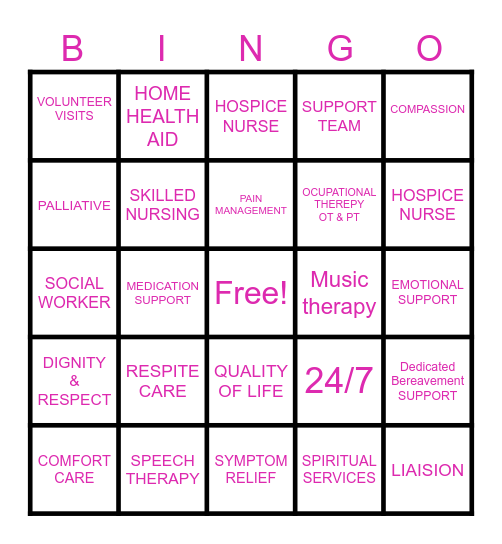 ROZE ROOM Bingo Card
