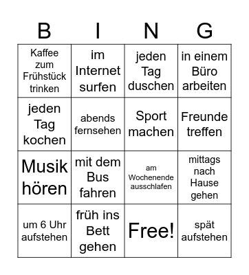 Machst du das? Bingo Card