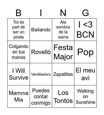 Music! Music! Music Bingo Card