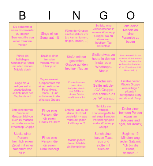Chrissys Bingo Card