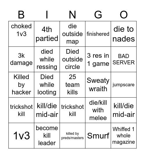 W1CKED Apex Bingo Card