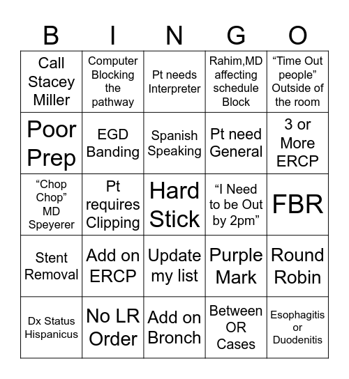 Bingo | Advani | Wednesday Bingo Card