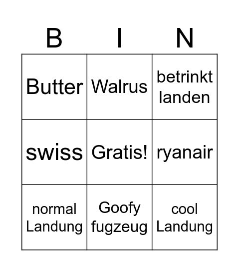 roblox pilot traning sim Bingo Card