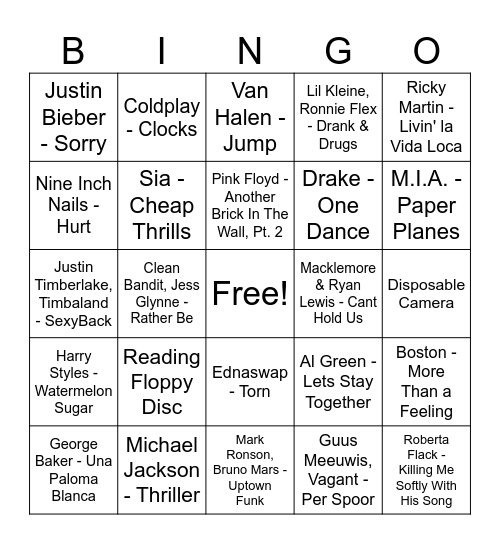 Xelion Bingo Card