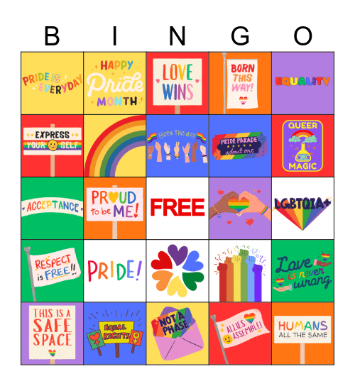 PRIDE BINGO Card