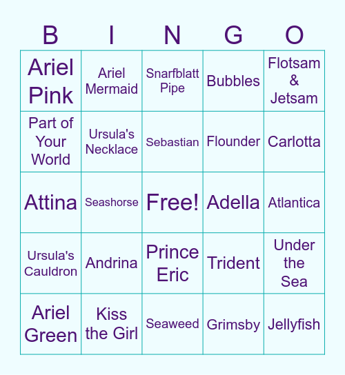 CoolEO Summer | The Little Mermaid BINGO Card