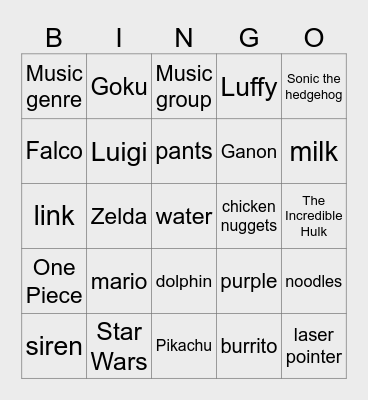 Infinite Craft Bingo Card