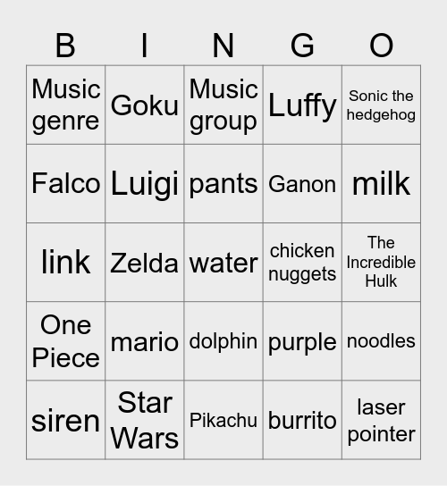 Infinite Craft Bingo Card