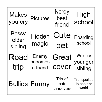 Book Bingo Card