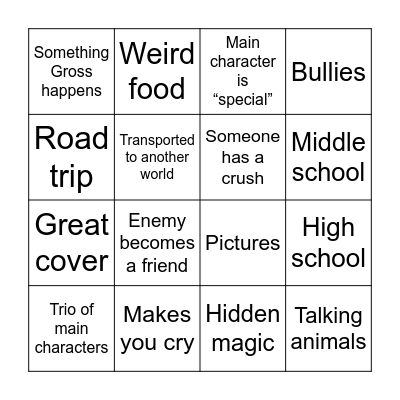 Book Bingo Card