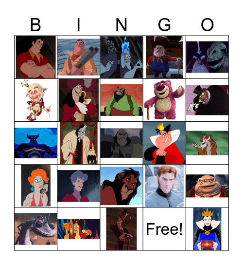 Disney Villains Bingo Card