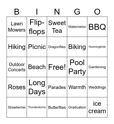 June Bingo Card