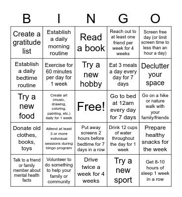 Bingo 2025 Bingo Card