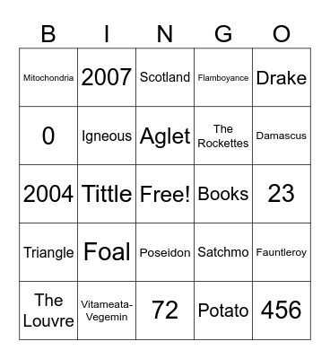 SIPS Summer Olympics Rd 3 Bingo Card