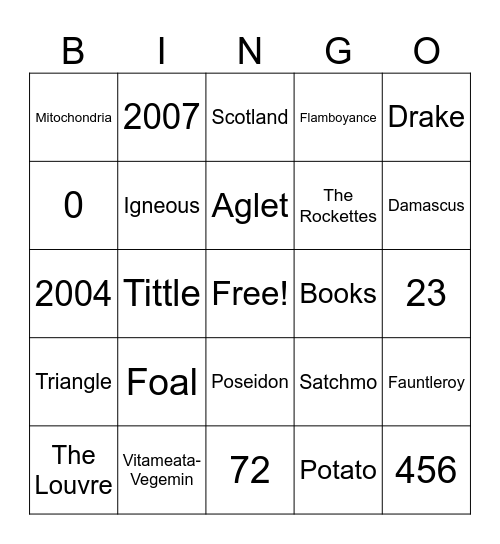 SIPS Summer Olympics Rd 3 Bingo Card