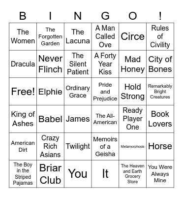Book Bingo Card
