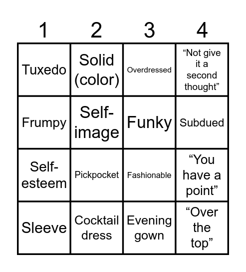 Summit 1A - U4&5 Review Bingo Card