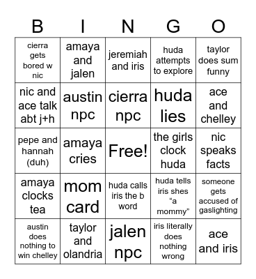 love island s7 ep 13 Bingo Card