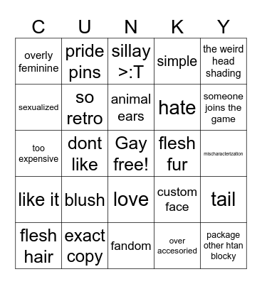 Forsake navatars Bingo Card