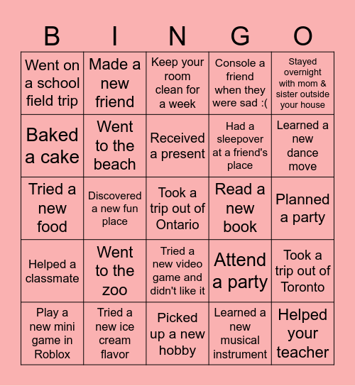 Bingo Card