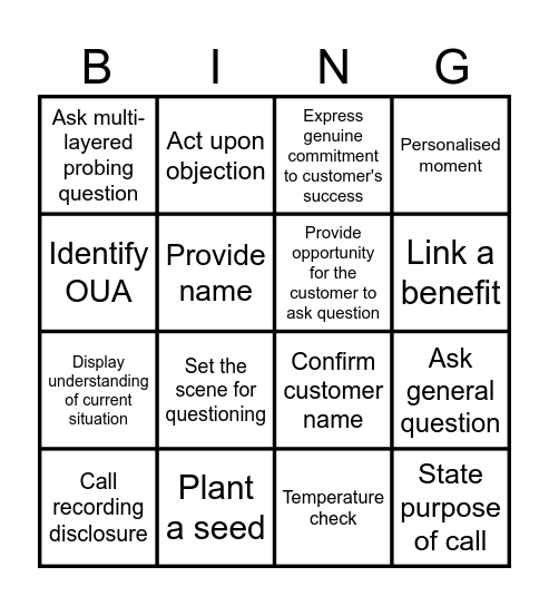CSBA BINGO Card