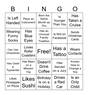 ICEBREAKER BINGO Card
