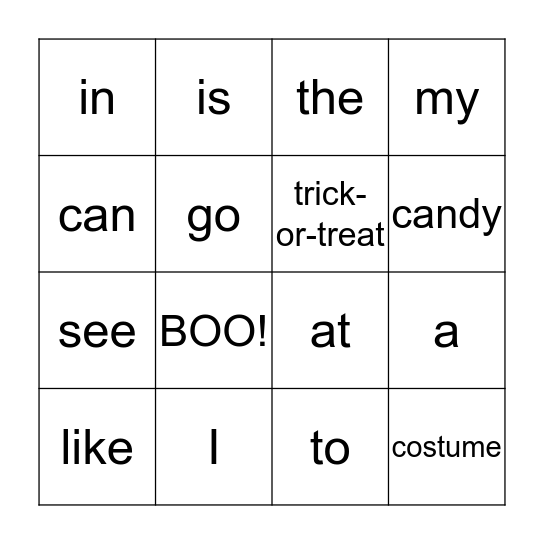 Bingo Card
