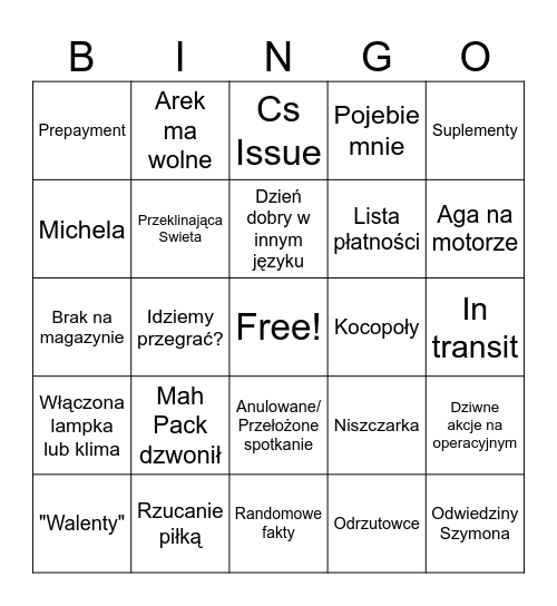 Bingo 23.06 Bingo Card