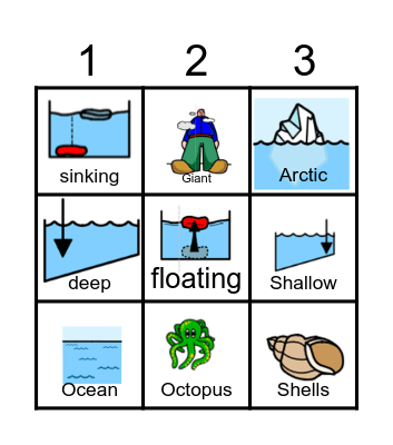 Ocean bingo Card