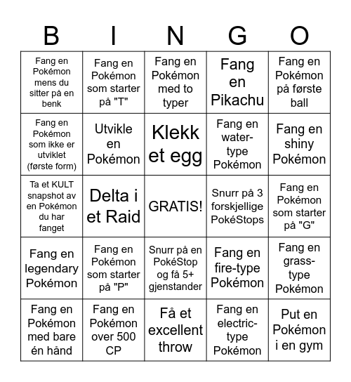 FLIPPKLIPPS POKÈMON GO BINGO Card