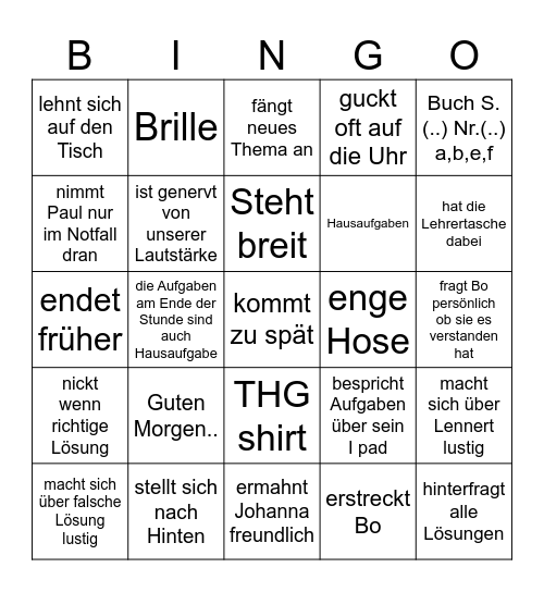 Herr Hesse Bingo Card