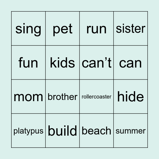 Bingo Card