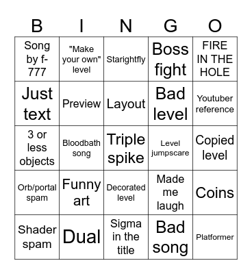 recent tab bingo Card
