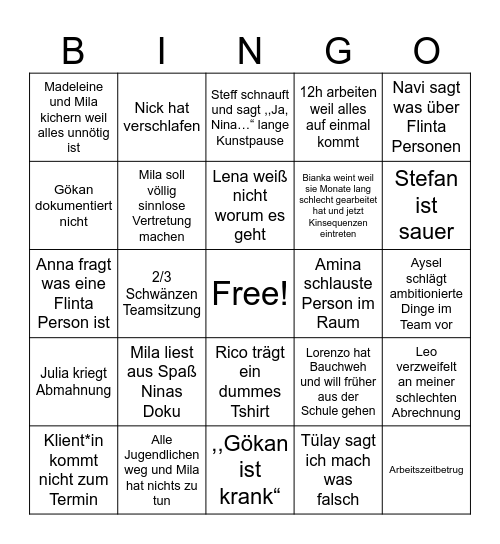 Flexible Jugendhilfe Bingo Card