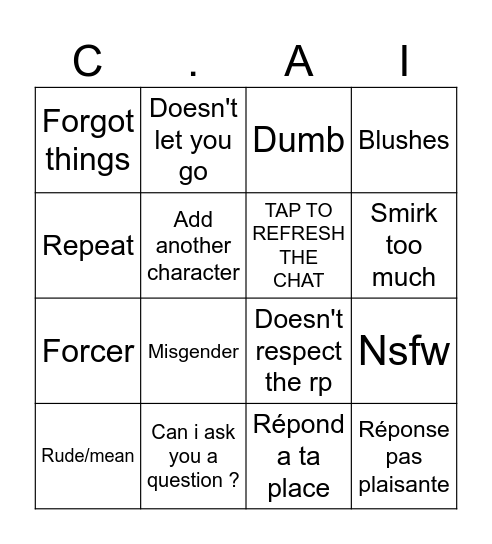 Cai Bingo Card