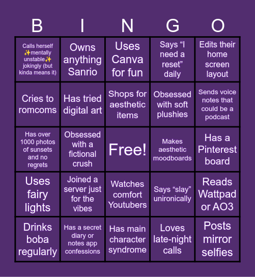 WISTIES Bingo Card