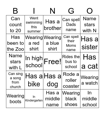 Good Hope Harvest 2017 Bingo Card