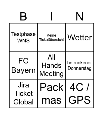 Daily Bingo Card