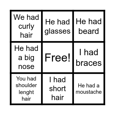 BINGO TIME! Bingo Card