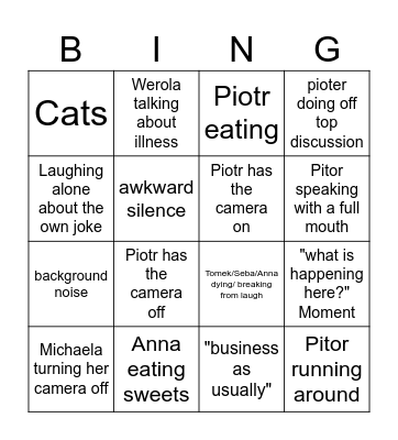 Meeting Bingo Card