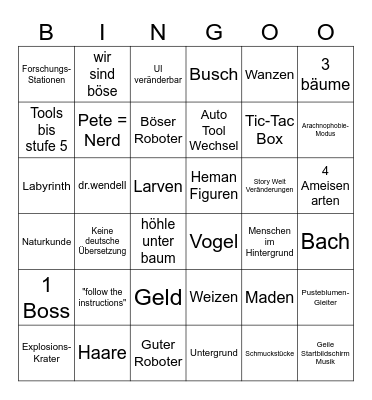 Grounde 2 early acces Bingo Card