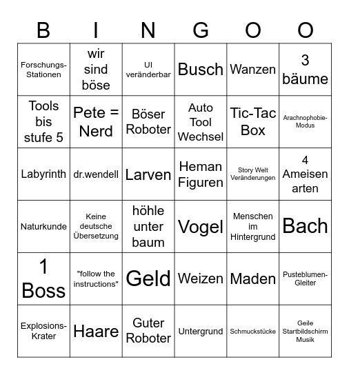 Grounde 2 early acces Bingo Card