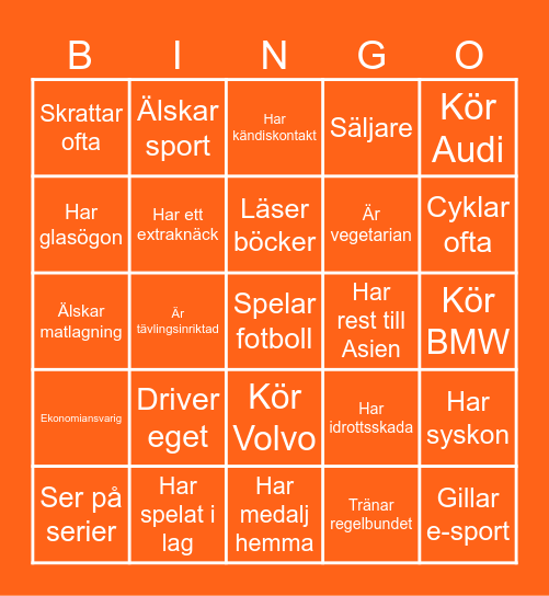 Mingelbingo - Åhus Beach Bingo Card