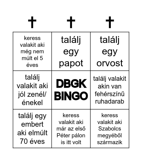 DBGK BINGO Card