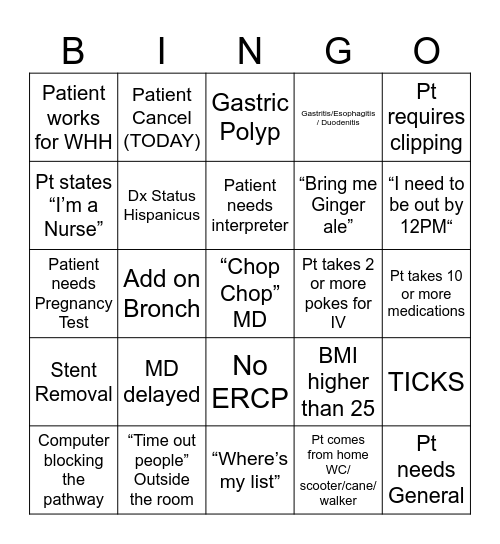 Bingo | Advani | Wednesday 2 Bingo Card